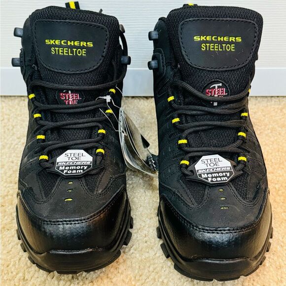 NWT Skechers Work Delleker Lakehead Steel Toe Boot ASTM F2413-2011 Men's Sz 7 - Picture 15 of 16